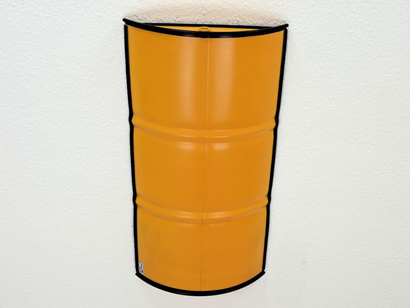 Yellow oil drum magnetic board Cut in industrial style
