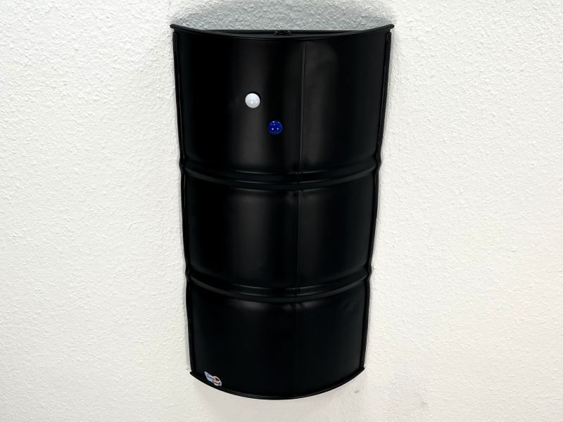Black oil drum magnetic board Cut wall decor