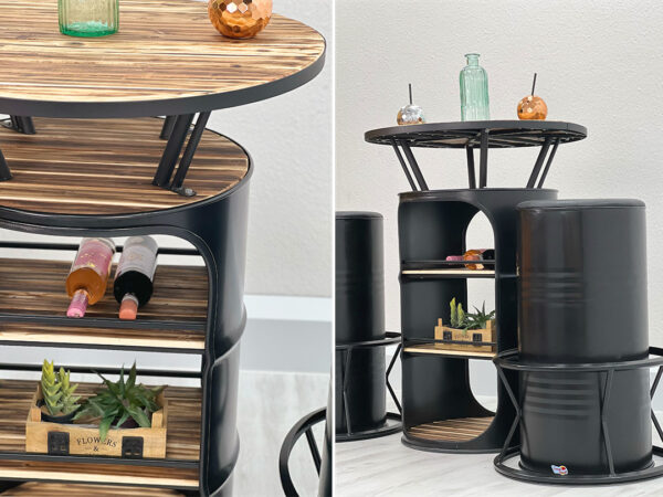 Oil drum bar table  "Ed" - Image 5