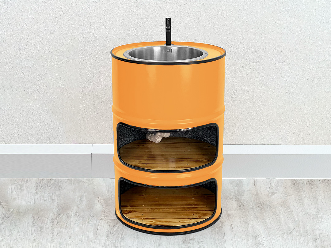 Oil drum washbasin & sink “Sam” - Tonnentumult