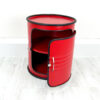 Vielseitiges Upcycling Moebel: "Butch" Nachttisch oder Barschrank in leuchtendem Rot