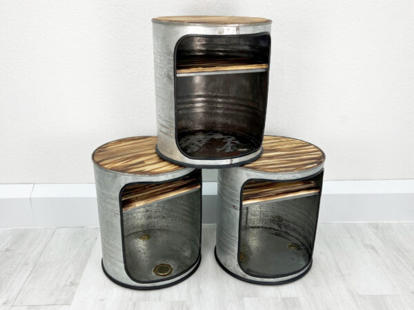 Oil drum side table / stool "Tony" - Image 7