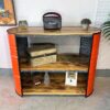 Sideboard Ben orange mit dekoration Tonnen Tumult
