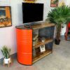 Sideboard Ben orange seitliche Ansicht Fehrnseher Tonnen Tumult